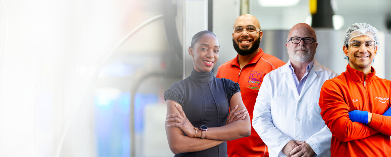 Diverse group of Colgate-Palmolive employees representing commitment to inclusion and diversity.